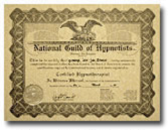 National Guild of Hypnotists (NGH) Membership Card