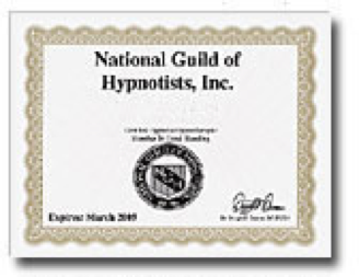 National Guild of Hypnotists (NGH) Membership Certificate