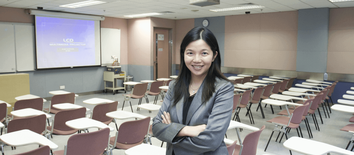 Professional instructor in classroom